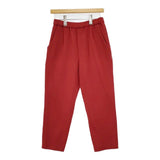 Morris&Sons １タック ウールイージー パンツ レッド レディース モリスアンドサンズ【中古】5-1020T∞