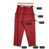 Morris&Sons １タック ウールイージー パンツ レッド レディース モリスアンドサンズ【中古】5-1020T∞