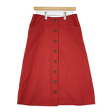 FRICOT PLUS フリコットプラス ウール ロングスカート レッド レディース【中古】5-1020T∞