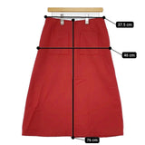 FRICOT PLUS フリコットプラス ウール ロングスカート レッド レディース【中古】5-1020T∞