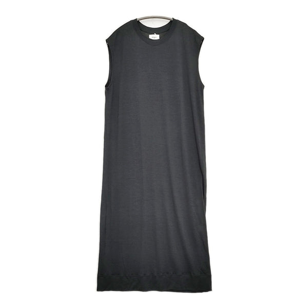 WRAPINKNOT SLEEVELESS DRESS 定価30800円 ウール ノースリーブ ワンピース 25SS チャコールグレー レディース ラッピンノット【中古】5-0926M♪