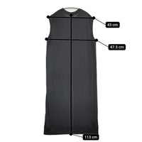 WRAPINKNOT SLEEVELESS DRESS 定価30800円 ウール ノースリーブ ワンピース 25SS チャコールグレー レディース ラッピンノット【中古】5-0926M♪