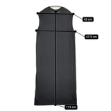 WRAPINKNOT SLEEVELESS DRESS 定価30800円 ウール ノースリーブ ワンピース 25SS チャコールグレー レディース ラッピンノット【中古】5-0926M♪