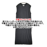 WRAPINKNOT SLEEVELESS DRESS 定価30800円 ウール ノースリーブ ワンピース 25SS チャコールグレー レディース ラッピンノット【中古】5-0926M♪