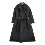 homspun 172-0091 サイズM ウール コート ブラック レディース ホームスパン【中古】5-1115A♪