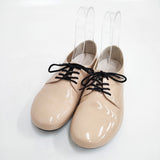 BIRKENSTOCK SAUNDERS パテントレザー エナメル サイズ39 シューズ・靴 ベージュ レディース ビルケンシュトック【中古】6-0106G◎