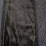 tricot COMME des GARCONS パッチワーク レース ベロア 製品染め ロングスカート AD2005 ネイビー レディース トリココムデギャルソン【中古】5-1020T∞