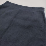 PLAIN PEOPLE リネンシルクツイードフリンジタイトスカート　定価35200円 ロングスカート ネイビー レディース プレインピープル【中古】5-1217M∞