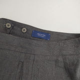 INCOTEX リネン センタープレススラックス パンツ グレー レディース インコテックス【中古】6-0323M∞