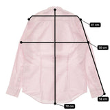 45R/45rpm スビンハケ目フリルブラウス 定価34100円 コットン 比翼ボタン 長袖シャツ ピンク レディース フォーティーファイブアールピーエム【中古】5-1217M∞