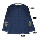 Pal'las Palace 刺繍 インディゴ染め コットン 日本製 カーディガン ネイビー レディース パラスパレス【中古】5-1217M∞