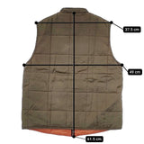 45R/45rpm コットンシルク 中綿 キルティング ベスト カーキ レディース フォーティーファイブアールピーエム【中古】5-1020T∞