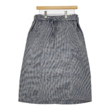 45R/45rpm 千鳥格子 コットン ベルト付き インディゴ スカート ネイビー ホワイト レディース フォーティーファイブアールピーエム【中古】5-1217M∞