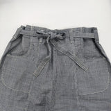 45R/45rpm 千鳥格子 コットン ベルト付き インディゴ スカート ネイビー ホワイト レディース フォーティーファイブアールピーエム【中古】5-1217M∞