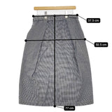 45R/45rpm 千鳥格子 コットン ベルト付き インディゴ スカート ネイビー ホワイト レディース フォーティーファイブアールピーエム【中古】5-1217M∞