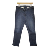 45R/45rpm デニムストレッチボタンスパッツ比女 加工 定価33000円 サイズ4 デニムパンツ ネイビー レディース フォーティーファイブアールピーエム【中古】5-1217G∞