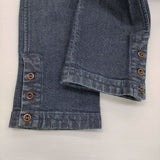 45R/45rpm デニムストレッチボタンスパッツ比女 加工 定価33000円 サイズ4 デニムパンツ ネイビー レディース フォーティーファイブアールピーエム【中古】5-1217G∞