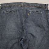 45R/45rpm デニムストレッチボタンスパッツ比女 加工 定価33000円 サイズ4 デニムパンツ ネイビー レディース フォーティーファイブアールピーエム【中古】5-1217G∞