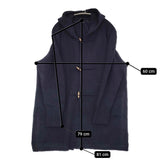 45R/45rpm ウールミリタリーフードコート 定価60500円 コート ネイビー レディース フォーティーファイブアールピーエム【中古】5-1022T♪