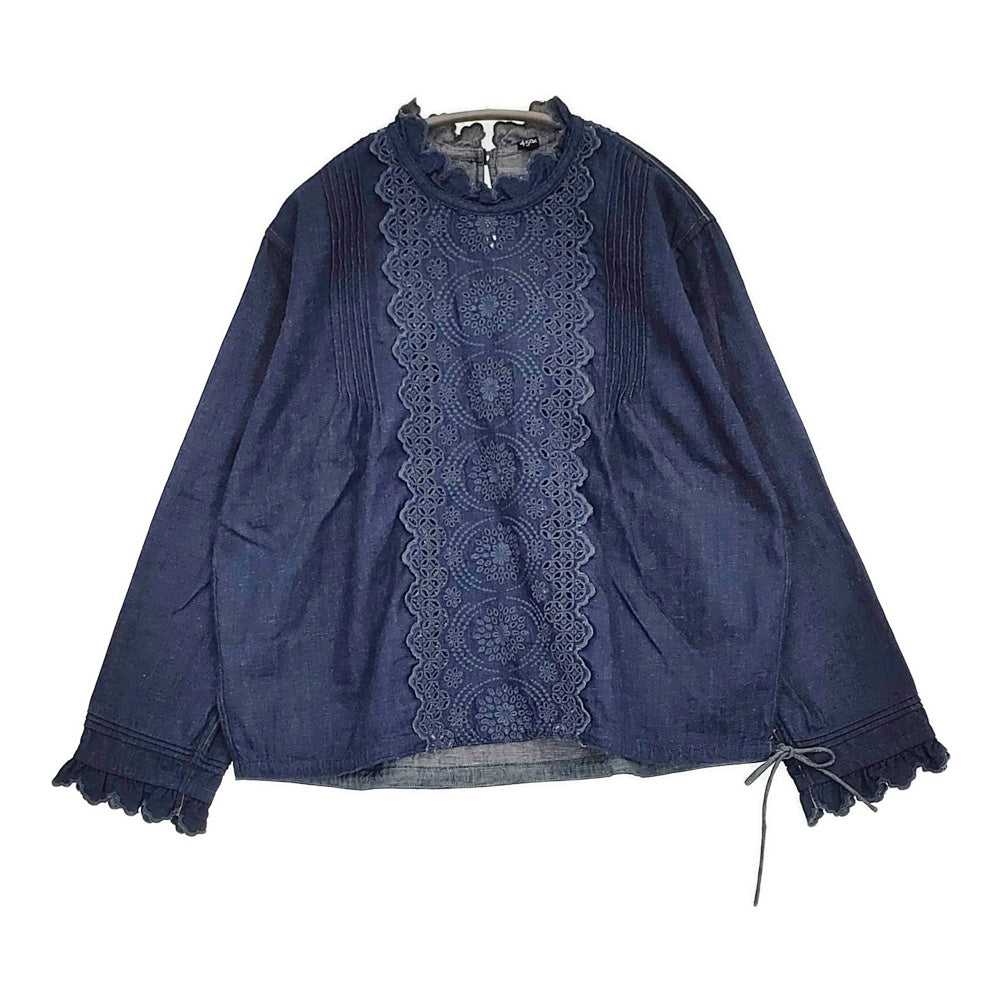 45R シャツデニムのカットワークdeTシャツ 45R/45rpm シャツデニムのカットワークdeTシャツ濃 定50600円