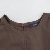 YLEVE SUVIN COTTON TYPEWRITER ONE PIECE サイズ1 168-5155080 ワンピース 25SS ブラウン レディース イレーヴ【中古】5-0926S♪