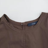 YLEVE SUVIN COTTON TYPEWRITER ONE PIECE サイズ1 168-5155080 ワンピース 25SS ブラウン レディース イレーヴ【中古】5-0926S♪