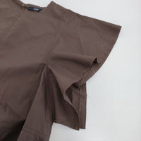 YLEVE SUVIN COTTON TYPEWRITER ONE PIECE サイズ1 168-5155080 ワンピース 25SS ブラウン レディース イレーヴ【中古】5-0926S♪