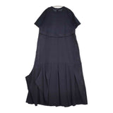 ENFOLD 未使用品 CUT LAYERED DRESS 定価47300円 サイズ36 ワンピース 25SS ダークネイビー レディース エンフォルド【中古】5-0926S♪