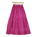 sacra RAMIE LAWN SKIRT ラミーローンスカート 36 定価31900円 121126121 ロングスカート ピンク レディース サクラ【中古】6-0228M∞