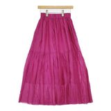 sacra RAMIE LAWN SKIRT ラミーローンスカート 36 定価31900円 121126121 ロングスカート ピンク レディース サクラ【中古】6-0228M∞