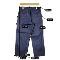 ARTS&SCIENCE コットンリネン デニムパンツ サイズ2 0241-U3127-1204 デニムパンツ 24SS ネイビー レディース アーツ&サイエンス【中古】5-0926G♪