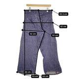 DEPT Hemp wide denim サイズ2 定価39600円 234051401 ヘンプ デニムパンツ ブルー レディース デプト【中古】5-0926M♪