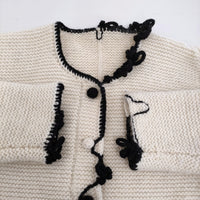 DANIELA GREGIS ハンドニットジャケット 定価418000円 ノーカラージャケット 23AW キナリ レディース ダニエラグレジス【中古】5-0926T♪