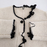 DANIELA GREGIS ハンドニットジャケット 定価418000円 ノーカラージャケット 23AW キナリ レディース ダニエラグレジス【中古】5-0926T♪