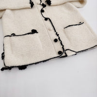 DANIELA GREGIS ハンドニットジャケット 定価418000円 ノーカラージャケット 23AW キナリ レディース ダニエラグレジス【中古】5-0926T♪