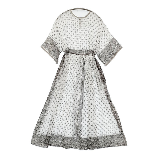 ANTIPAST PRINTED DRESS 定価53900円 POP49 サイズ1 ワンピース 23SS ホワイト グレー レディース アンティパスト【中古】5-0926S♪
