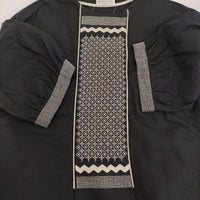 ANTIPAST SMINO WASHI DRESS 定価75900円 刺繍 美濃和紙 EOP206 ワンピース 24SS ブラック レディース アンティパスト【中古】5-0926S♪