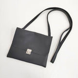 yorozu kirihana レザーポシェット 革 日本製 ショルダーバッグ ブラック レディース ヨロズ【中古】6-0202G∞