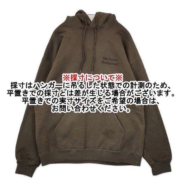 The Ennoy Professional フロントロゴ刺繍スウェット 裏起毛 パーカー