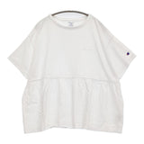 Champion/FREAK'S STORE 別注 フリル切り替えチュニック Tシャツ 25SS ホワイト レディース チャンピオン/フリークスストア【中古】5-0926S♪