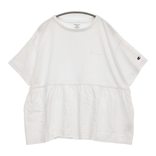 Champion/FREAK'S STORE 別注 フリル切り替えチュニック Tシャツ 25SS ホワイト レディース チャンピオン/フリークスストア【中古】5-0926S♪