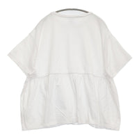 Champion/FREAK'S STORE 別注 フリル切り替えチュニック Tシャツ 25SS ホワイト レディース チャンピオン/フリークスストア【中古】5-0926S♪