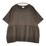 Champion/FREAK'S STORE 別注 フリル切り替えチュニック Tシャツ 25SS Cグレー レディース チャンピオン/フリークスストア【中古】5-0926S♪