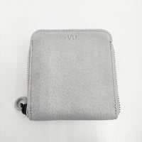 VU PRODUCT zip wallet 定価22000円 二つ折り財布 グリーングレー レディース ヴウプロダクト【中古】5-0926G♪