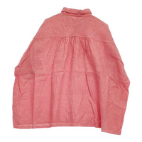 Honnete ハーフスリーブリネンギャザーブラウス 定価30800円 ブラウス シャツ 25SS ピンク レディース オネット【中古】5-0926S♪