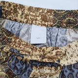 ICHI パッチワーク柄 ロングスカート ベージュ ブラウン レディース イチ【中古】5-1217M∞