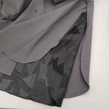 VU 重ねスリットシャツ ブラウス シャツ グレー レディース ヴウ【中古】5-1217M∞