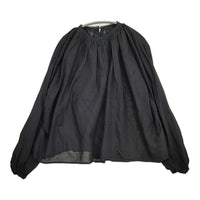 veritecoeur ギャザー レース 定価24200円 ST-193 ブラウス シャツ ブラック レディース ヴェリテクール【中古】5-0926M♪