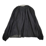 veritecoeur ギャザー レース 定価24200円 ST-193 ブラウス シャツ ブラック レディース ヴェリテクール【中古】5-0926M♪