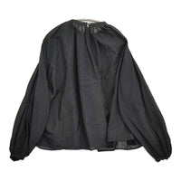veritecoeur ギャザー レース 定価24200円 ST-193 ブラウス シャツ ブラック レディース ヴェリテクール【中古】5-0926M♪